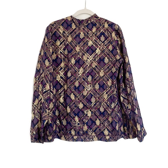 Tory Burch Stephanie Tunic in GIilded Purple Size 4 - Picture 3 of 3